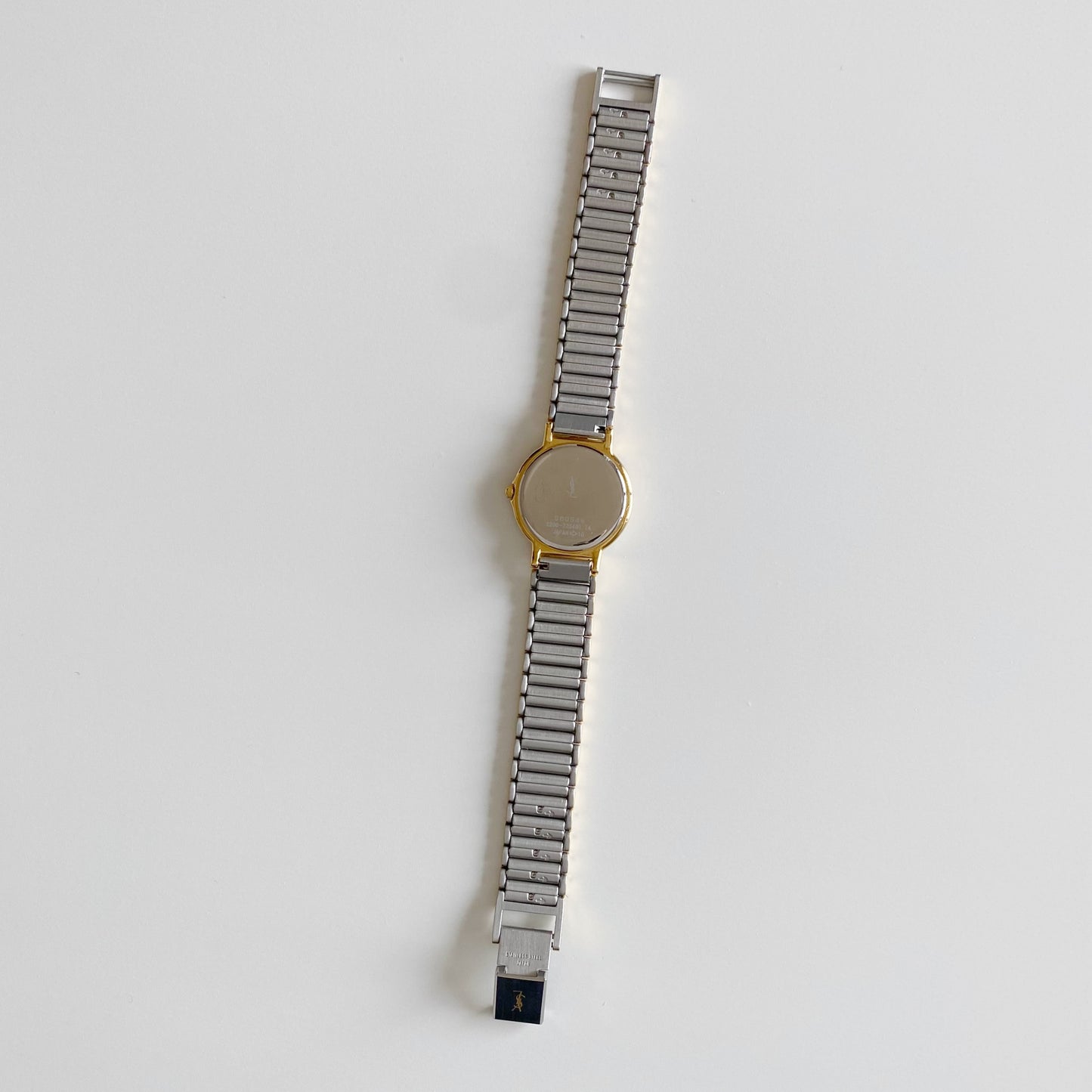 Yves Saint Laurent 1990s Round Dial Two Tone Watch