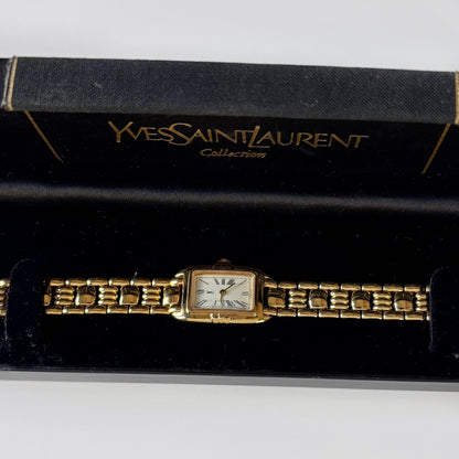 Yves Saint Laurent 1990s Tank Gold-Plated Watch
