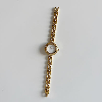 Gucci 1990s Interchangeable Bezel Gold Plated Watch with 6 bezels, case (160mm)