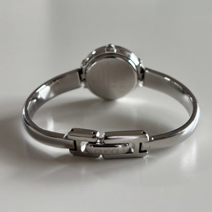 Gucci 1990s Round Dial Stainless steel Bangle Watch