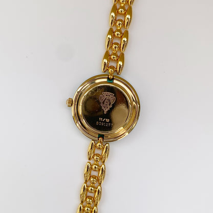 Gucci 1990s Interchangeable Bezel Gold Plated Watch with 6 bezels, case