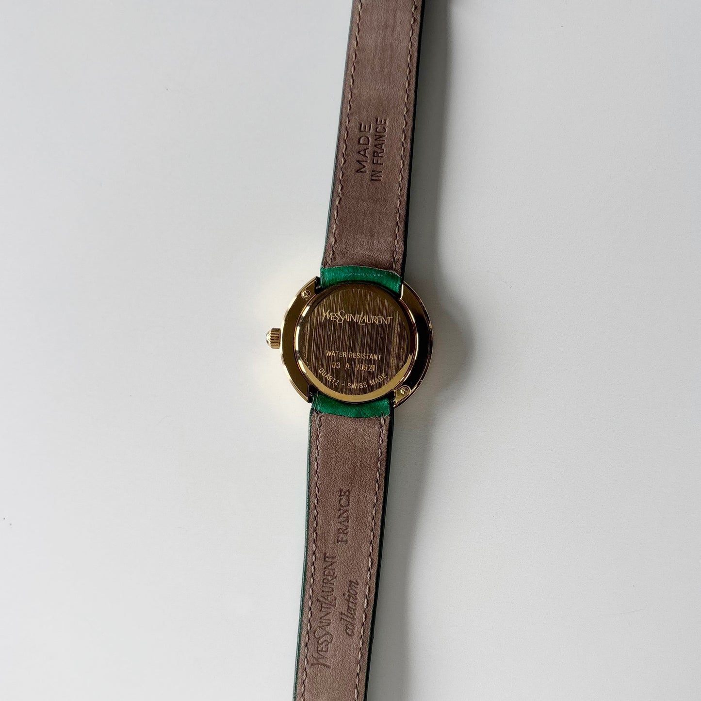 Yves Saint Laurent 1990s Round Dial Gold Plated Watch