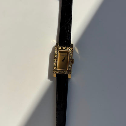 Dior 1990s La Parisienne  18K Solid Gold Case Tank Watch