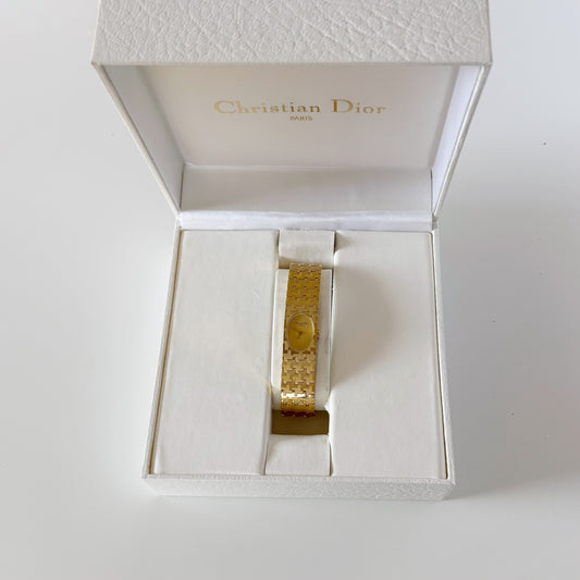 Dior Early 2000s Misss Dior Oval Dial Gold Plated Watch