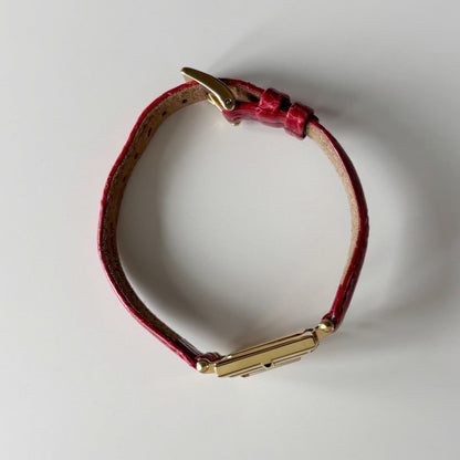 Yves Saint Laurent 1990s Square Dial Gold Plated Watch