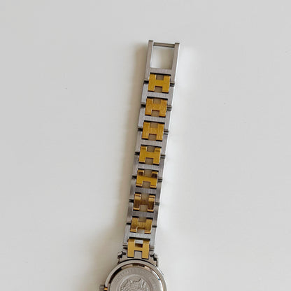 Hermes 1990s Clipper Two Tone Watch