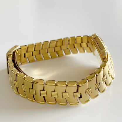 Dior 1990s Round Dial Gold Plated Watch