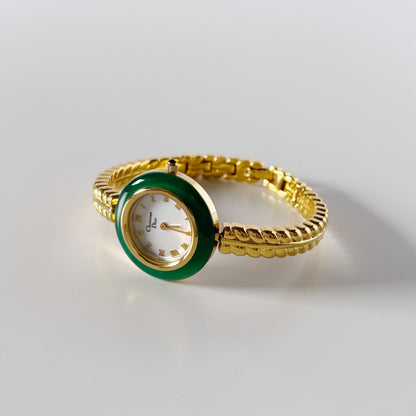 Dior 1990s Interchangeable Bezel Gold Plated Watch with 3 bezels