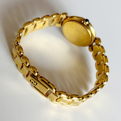 Fendi 1990s Round Dial Gold Plated Watch