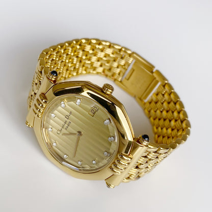 Dior 1990s Gold Plated Watch