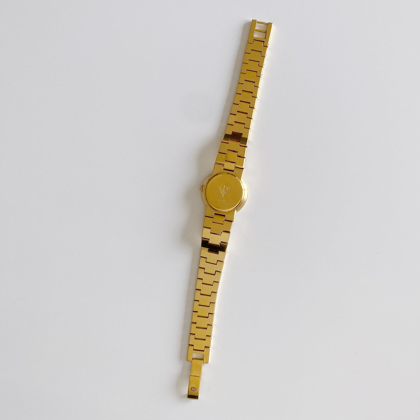 Gucci 1990s Gold Plated Round Watch