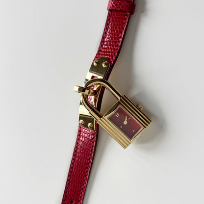 Hermes 1990s Kelly Red Watch