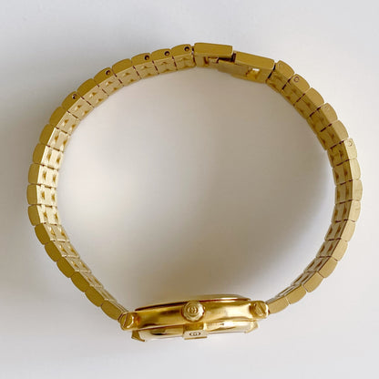 Gucci 1990s Gold Plated Date Watch