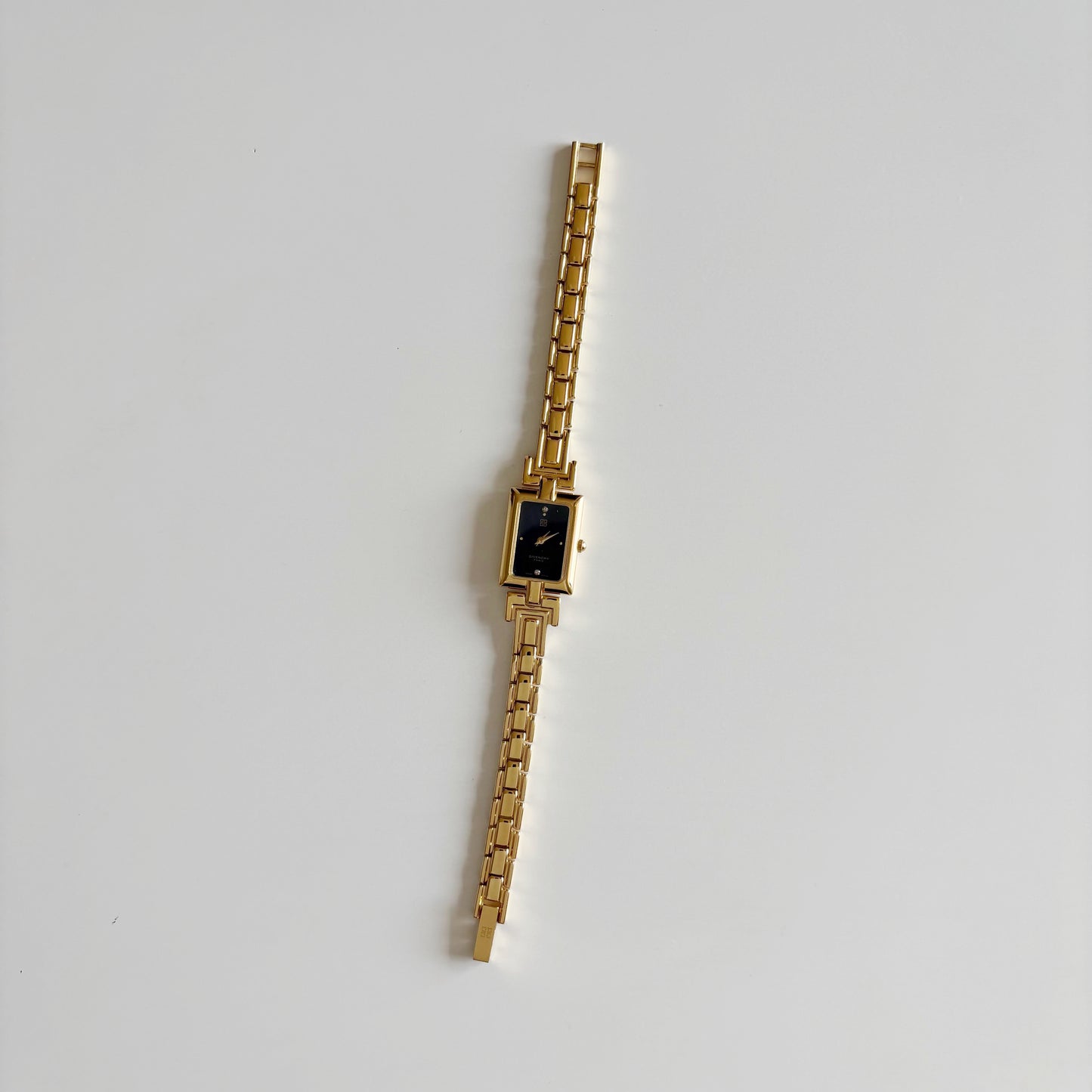 Givenchy 1990s Tank Gold Plated Watch