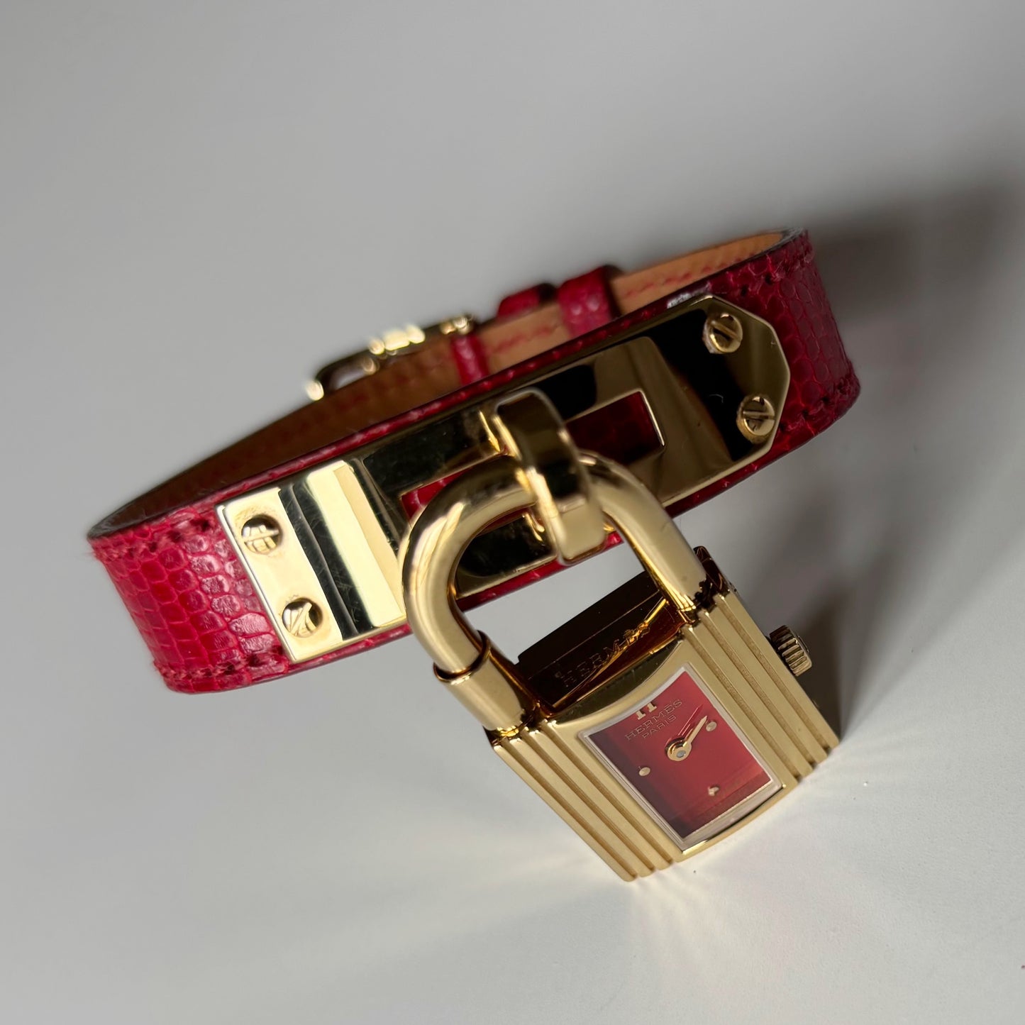 Hermes 1990s Kelly Red Watch