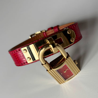Hermes 1990s Kelly Red Watch