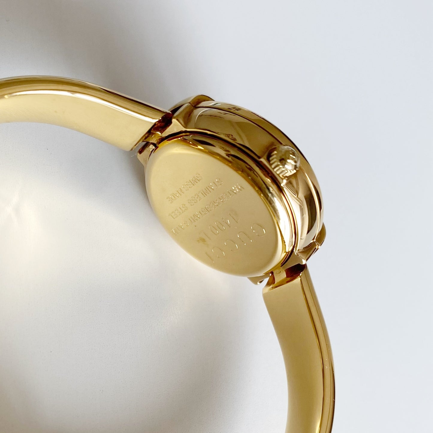 Gucci 1990s Gold Plated Bangle Watch