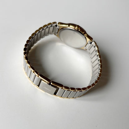 Yves Saint Laurent 1990s Round Dial Two-Tone Gold-Plated Watch