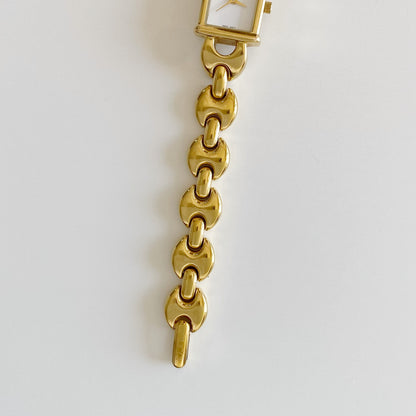Gucci 1990s Interchangeable Belt Gold Plated Watch with 3 belts, case