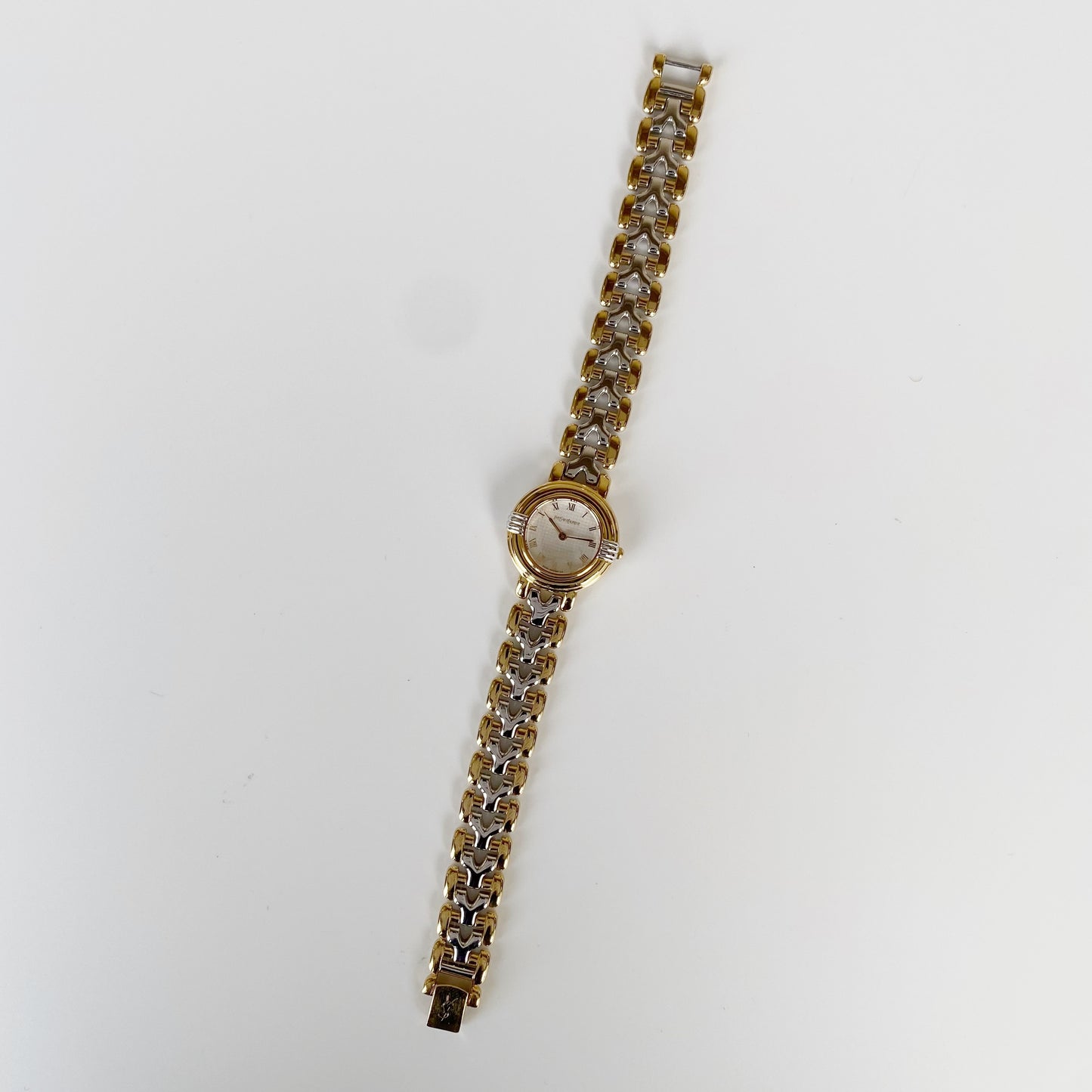 Yves Saint Laurent 1990s Round Two Tone Watch