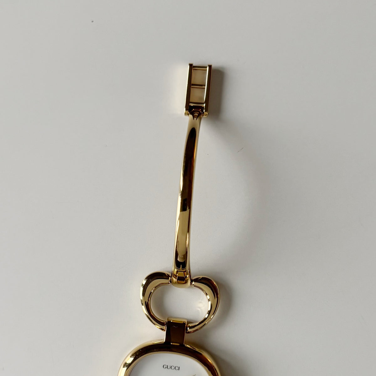 Gucci 1990s Seashell Dial Gold Plated Bangle Watch