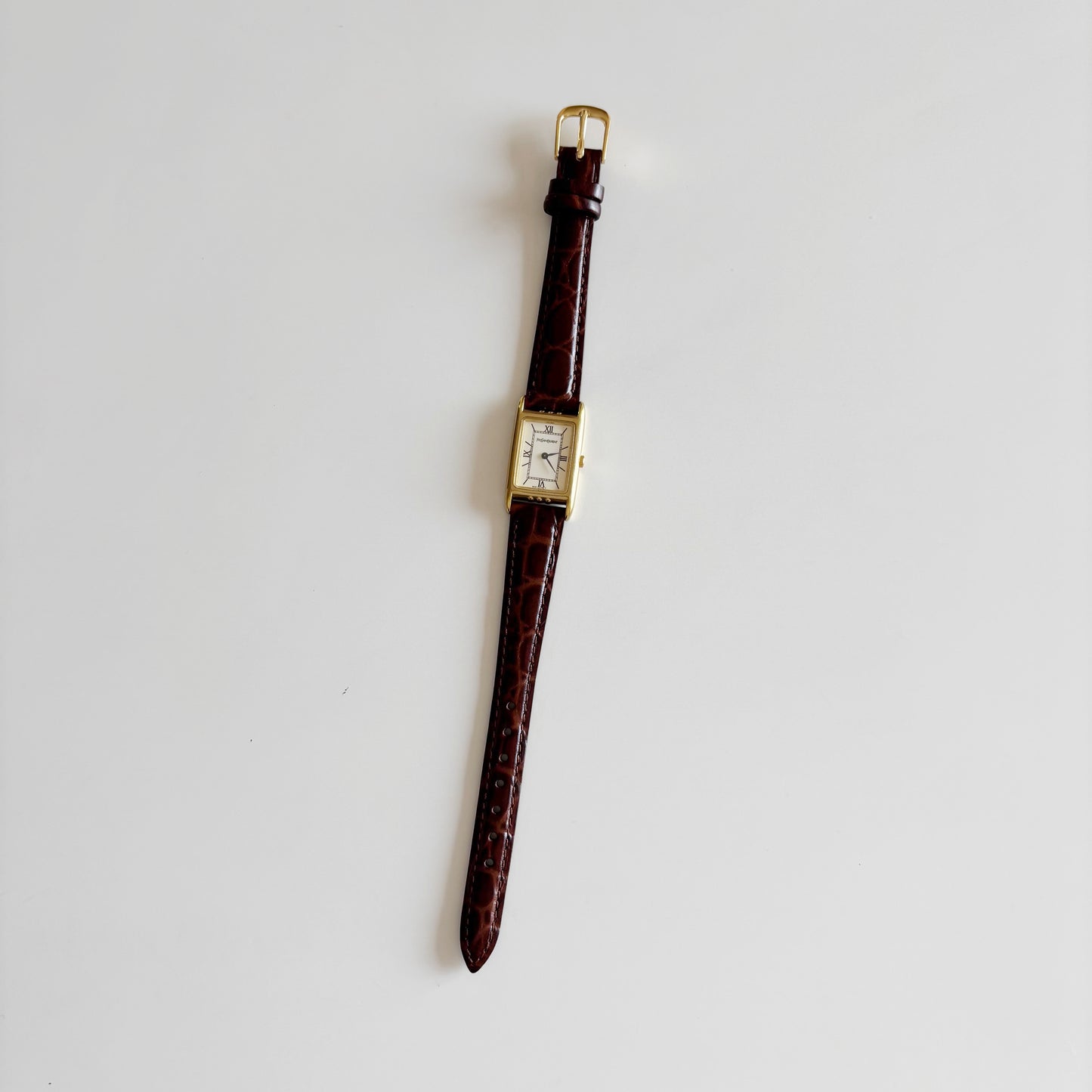 Yves Saint Laurent 1990s Tank Gold Plated Watch