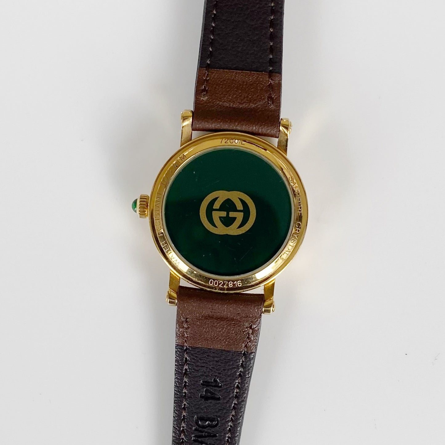 Gucci 1990s Date Gold Plated Round Watch