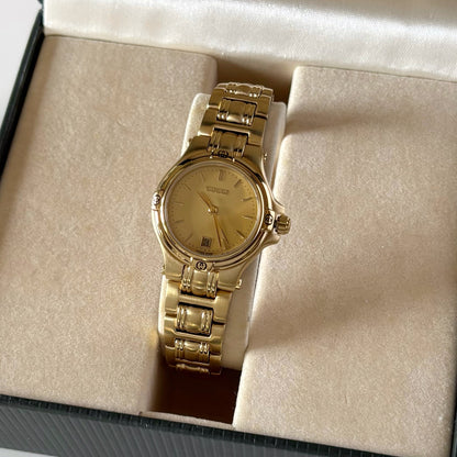 Gucci 1990s Date Gold Plated Watch