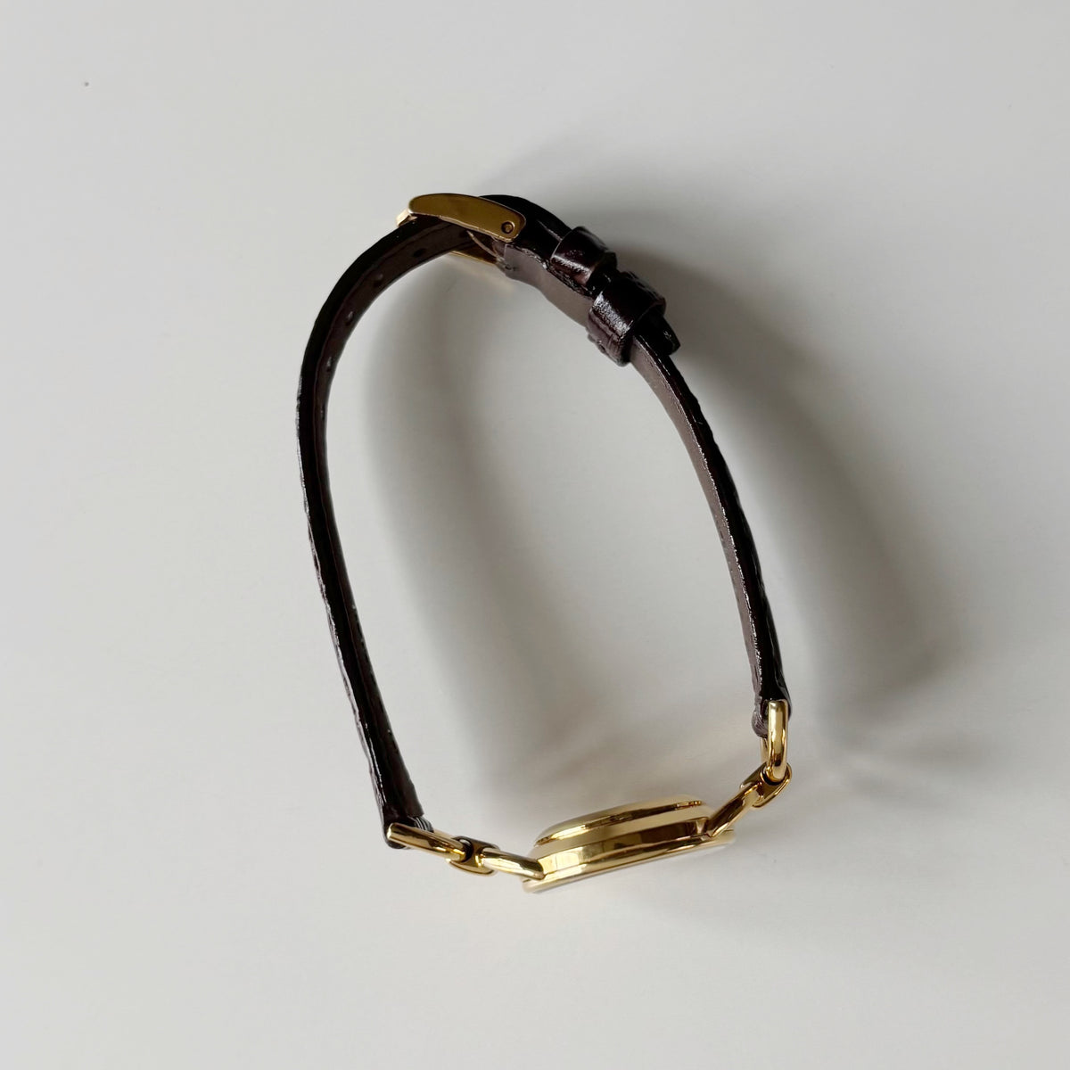 Gucci 1990s Gold Dial Horsebit Gold-Plated Watch