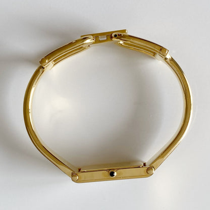 Gucci 1990s Seashell Dial Gold Plated Bangle Watch