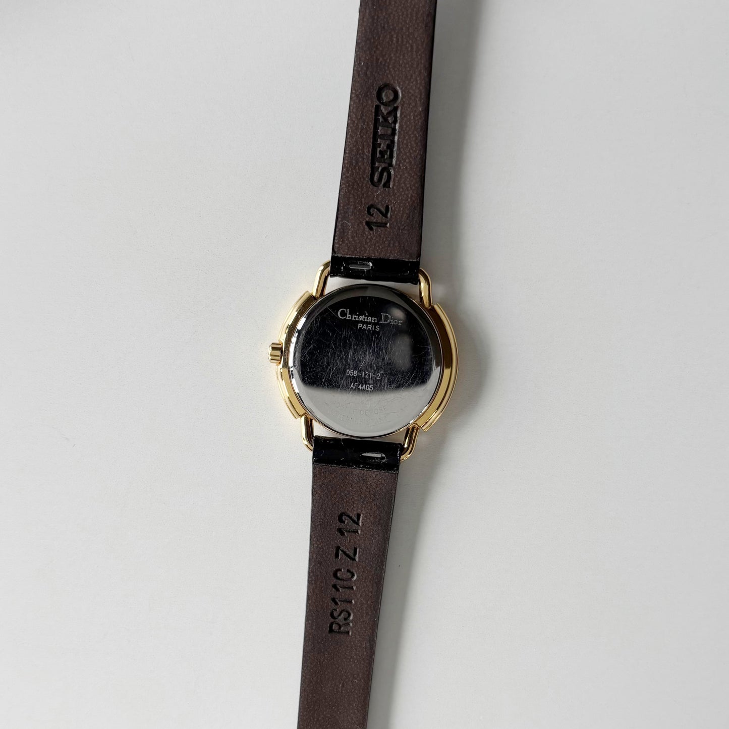 Dior 1990s Round Dial Gold Plated Watch