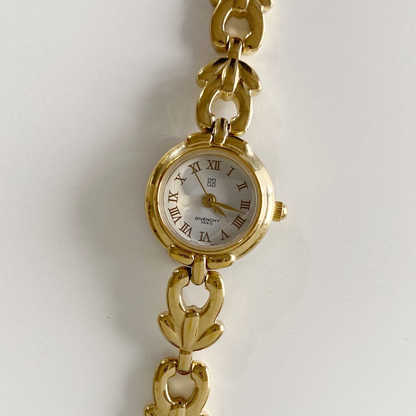 Givenchy 1990s Round Dial Gold Plated Watch