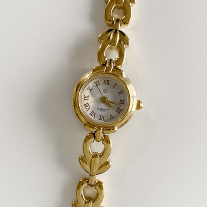 Givenchy 1990s Round Dial Gold Plated Watch