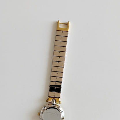 Dior 1990s Round Gold Dial Two Tone Watch
