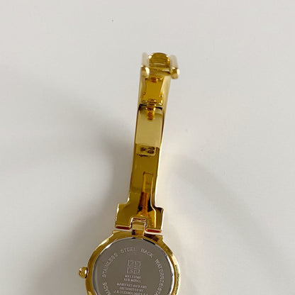 Givenchy 1990s Black Dial Gold Plated Bangle Watch