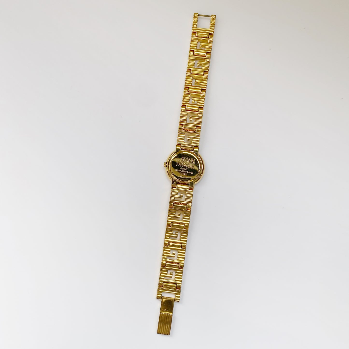 Gianni Versace Signature 1990s 18K Gold Plated Watch