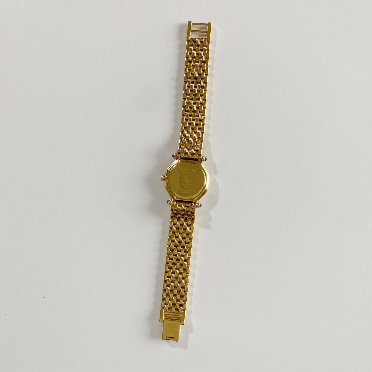 Dior 1990s Octagon Gold Plated Watch