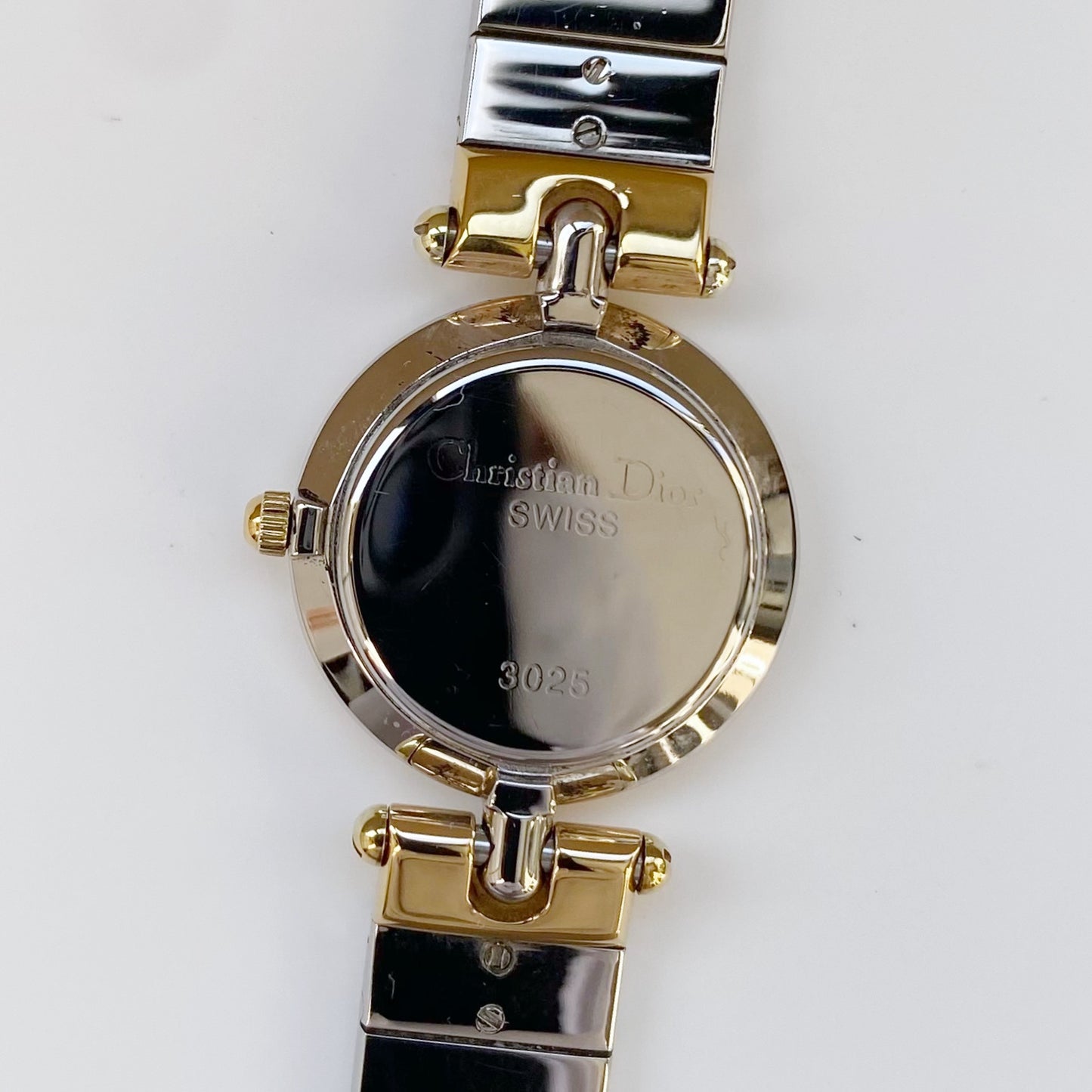 Dior 1990s Navy Dial Two Tone Watch