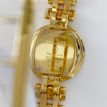 Dior 1990s Bagheera Gold Plated Round Watch