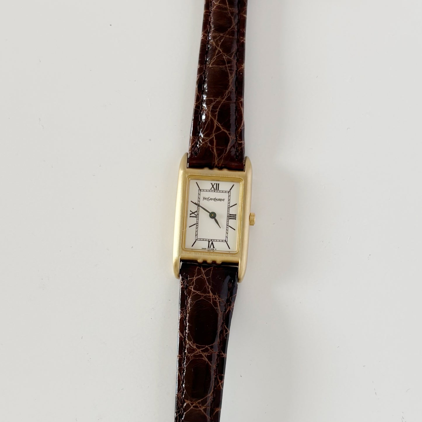 Yves Saint Laurent 1990s Tank Gold Plated Watch