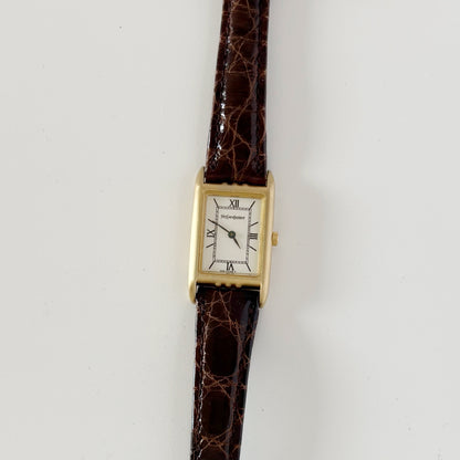 Yves Saint Laurent 1990s Tank Gold Plated Watch
