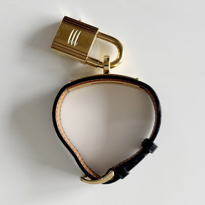 Hermes 1990s Kelly Gold Plated Watch