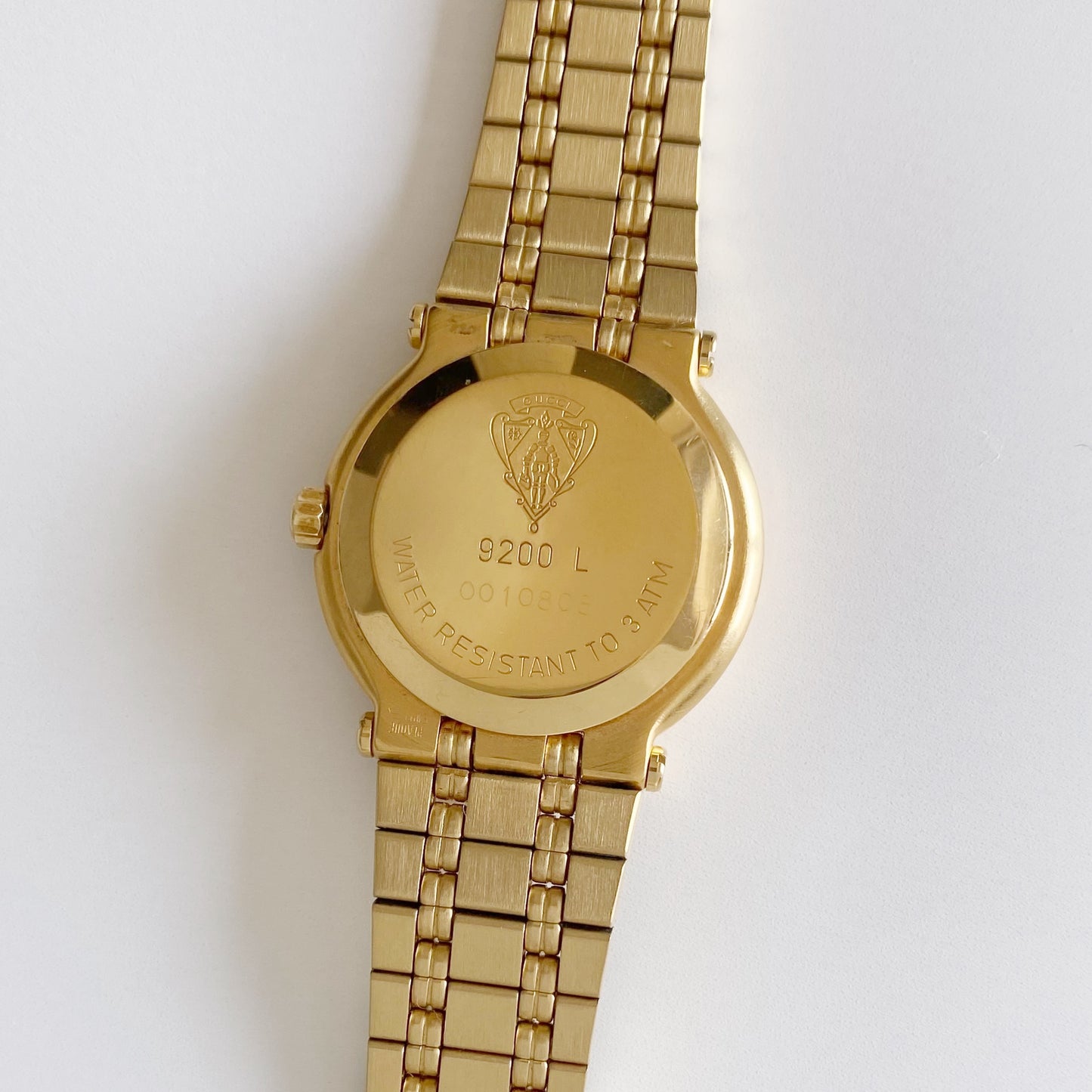 Gucci 1990s Gold Plated Date Watch