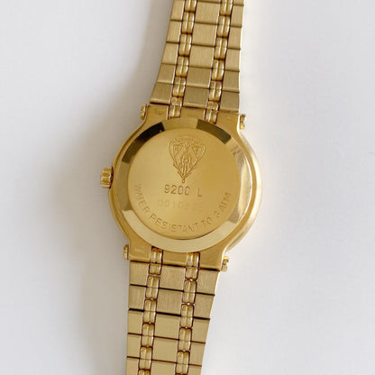 Gucci 1990s Gold Plated Date Watch