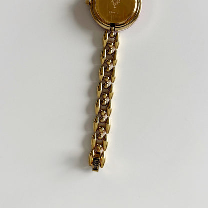 Gucci 1990s Interchangeable Bezel Gold Plated Rice Chain Watch (165mm)