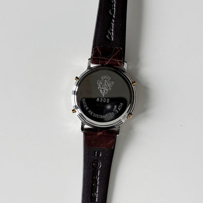 Gucci 1990s Moon Phase Gold Plated Two Tone Watch (Large)