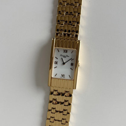 Dior 1990s Tank Gold Plated Watch (Large)