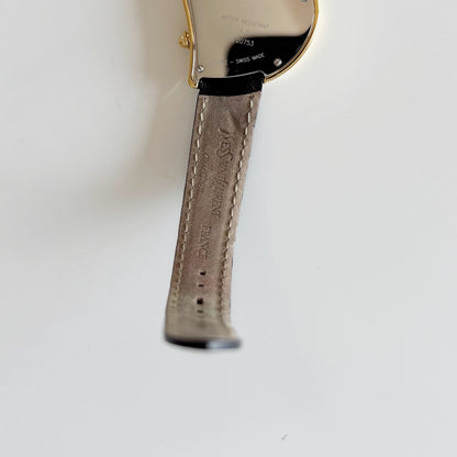 Yves Saint Laurent 1990s Heart Shaped Gold Plated Watch