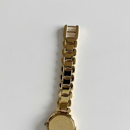 Fendi 1990s Seashell Dial Gold Plated Watch