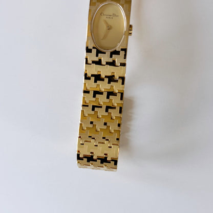 Dior Early 2000s Misss Dior Oval Dial Gold Plated Watch